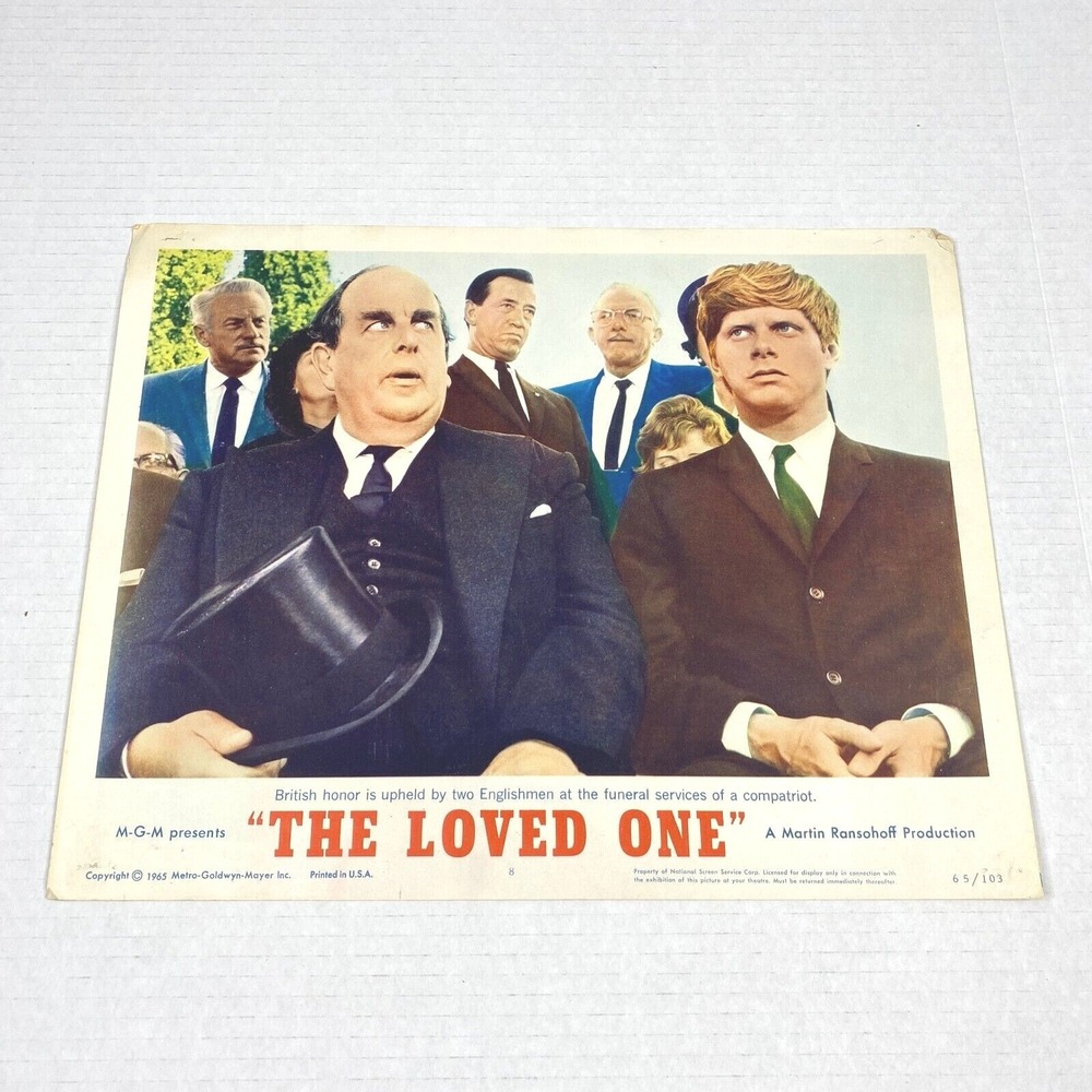 The Loved One 1965 Lobby Card Movie‎ Poster Jonathan Winters Robert Morse Comedy